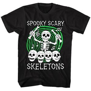 Spooky Scary Skeletons Skull Drummer Unisex T Shirt